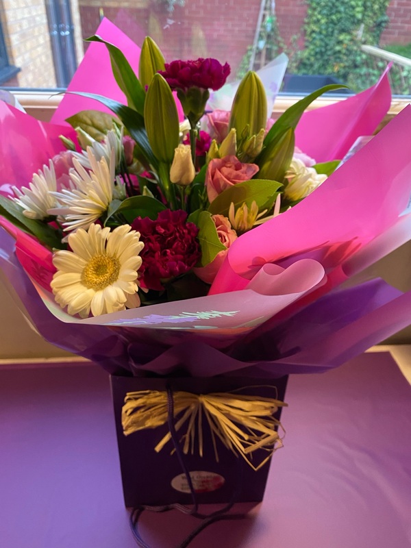 Flowers delivered to customer