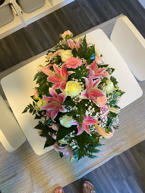 Flowers delivered to customer