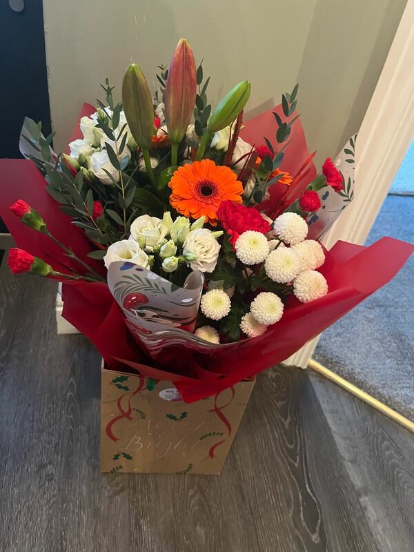 Flowers delivered to customer