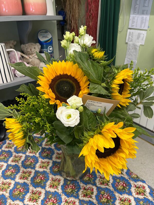 Flowers delivered to customer