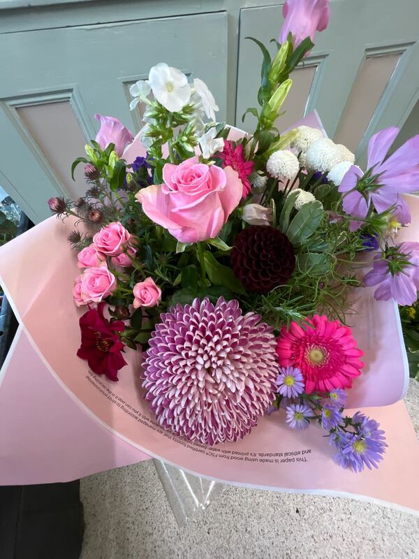 Flowers delivered to customer