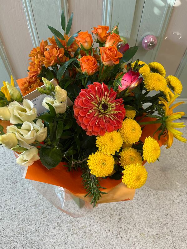 Flowers delivered to customer