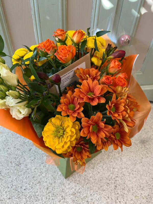 Flowers delivered to customer