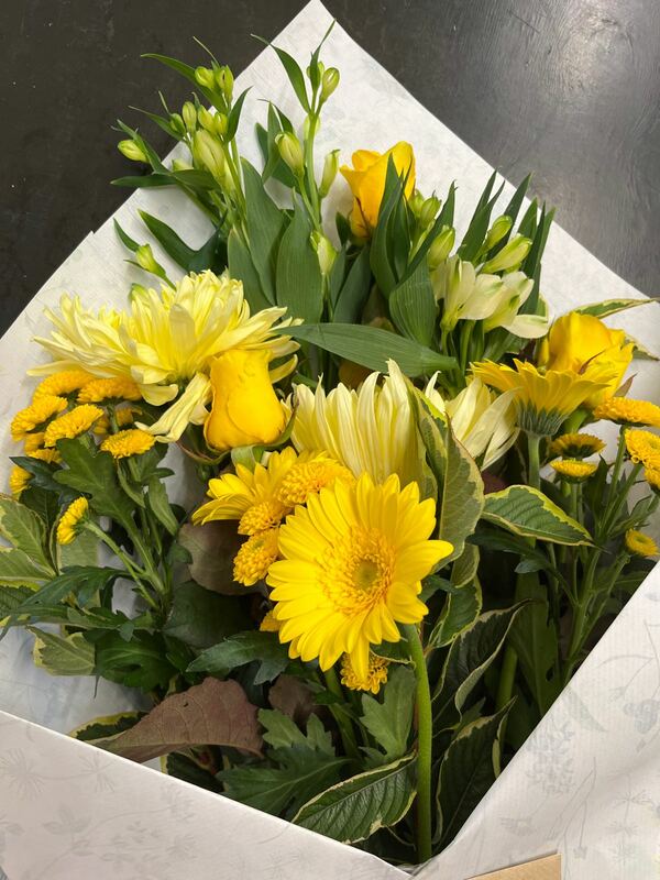 Flowers delivered to customer
