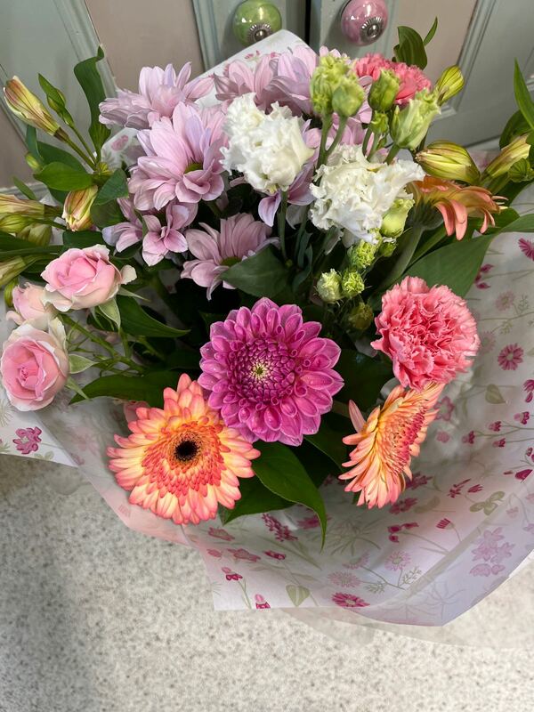 Flowers delivered to customer