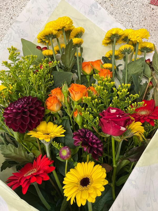 Flowers delivered to customer