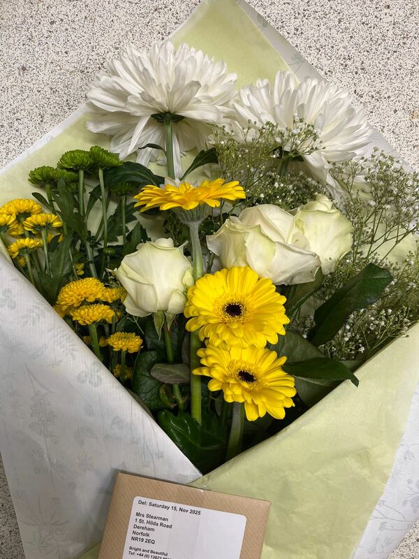 Flowers delivered to customer