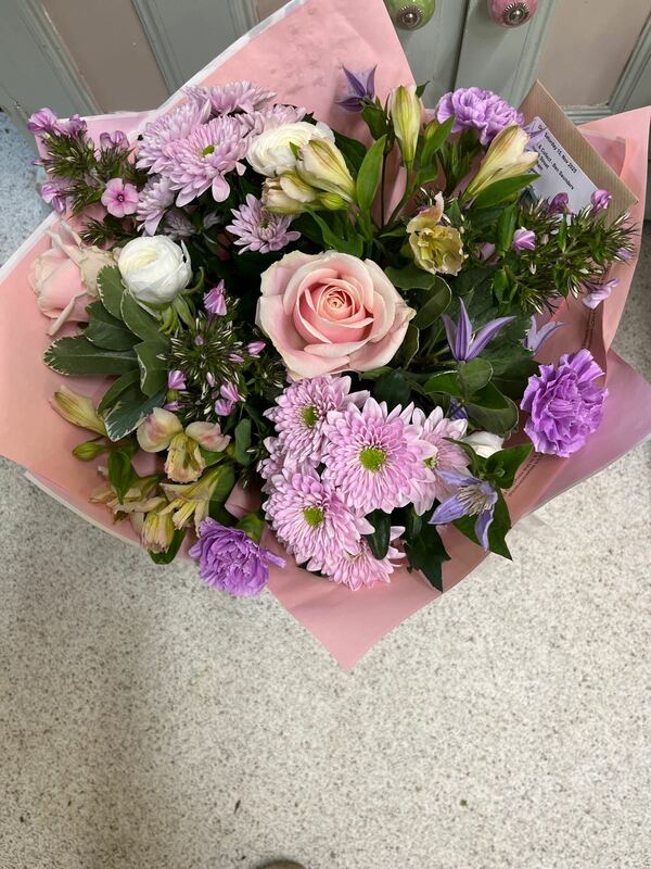 Flowers delivered to customer