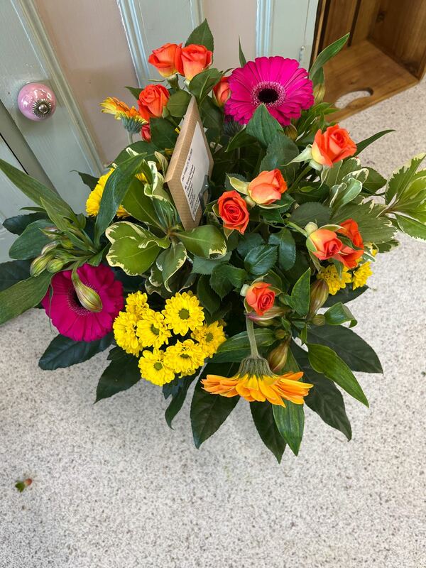 Flowers delivered to customer