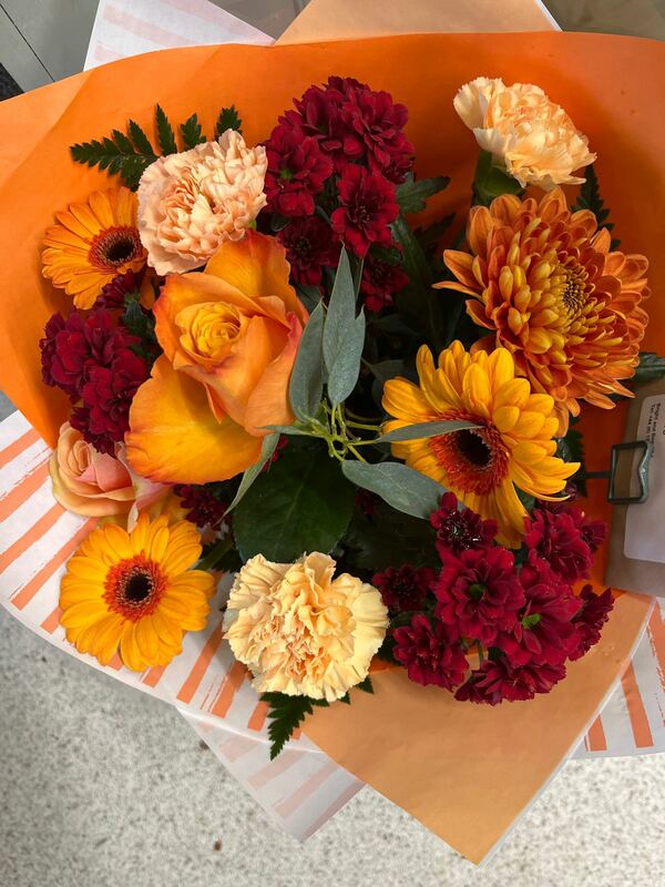 Flowers delivered to customer