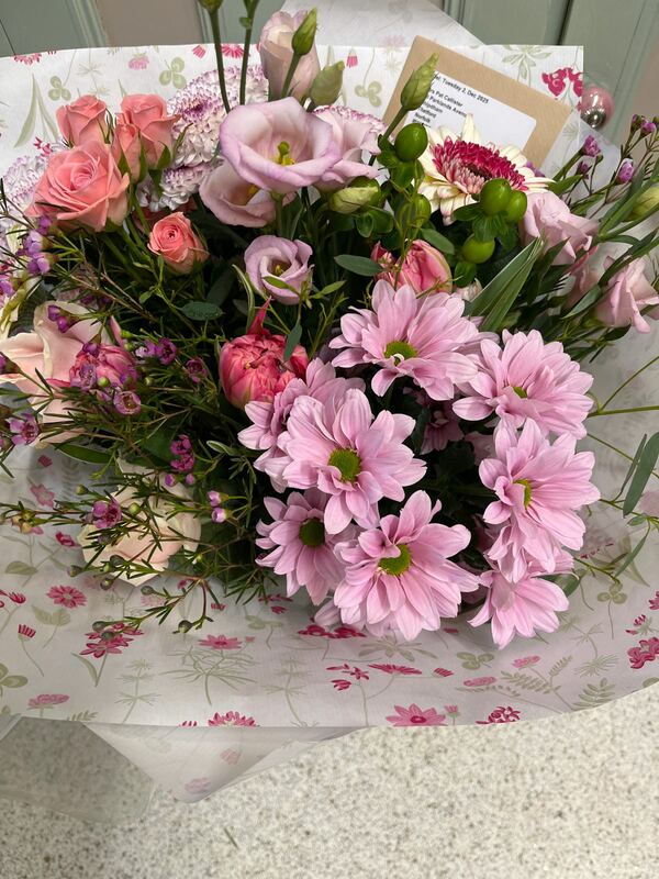 Flowers delivered to customer