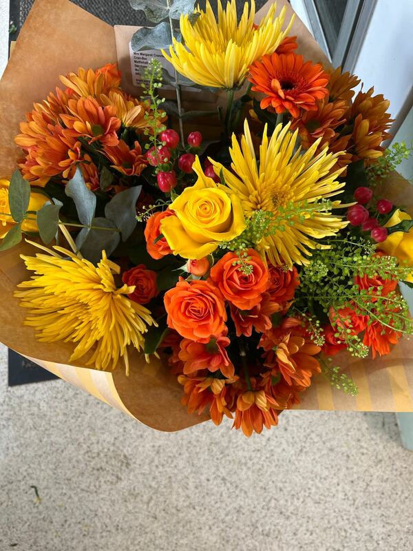 Flowers delivered to customer