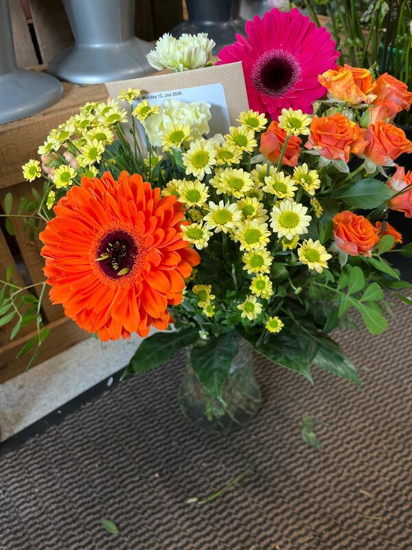 Flowers delivered to customer