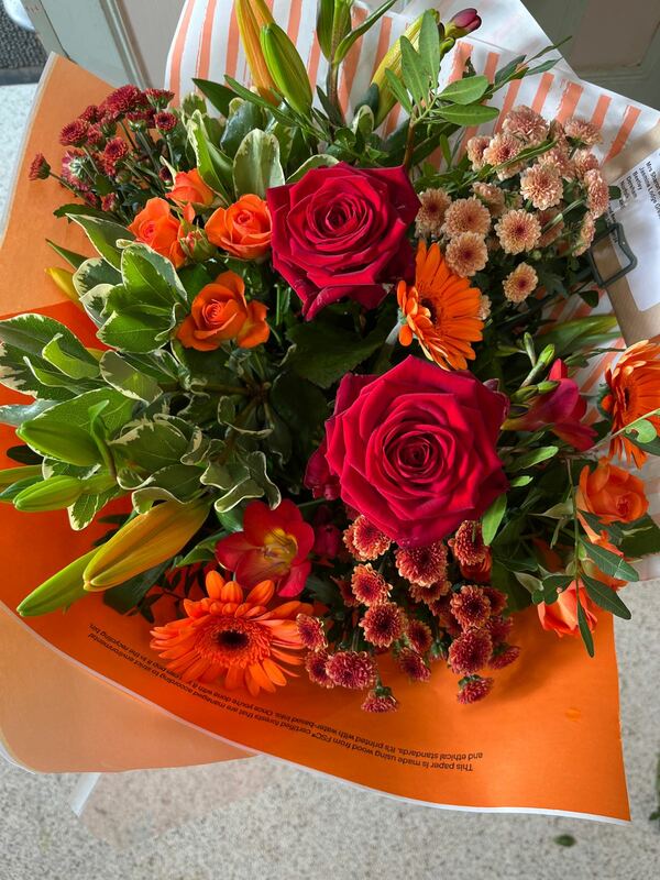 Flowers delivered to customer