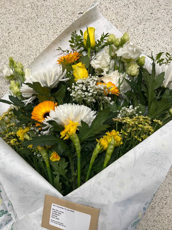 Flowers delivered to customer