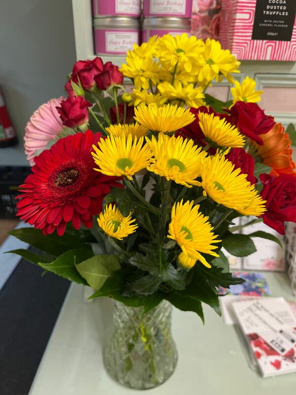 Flowers delivered to customer