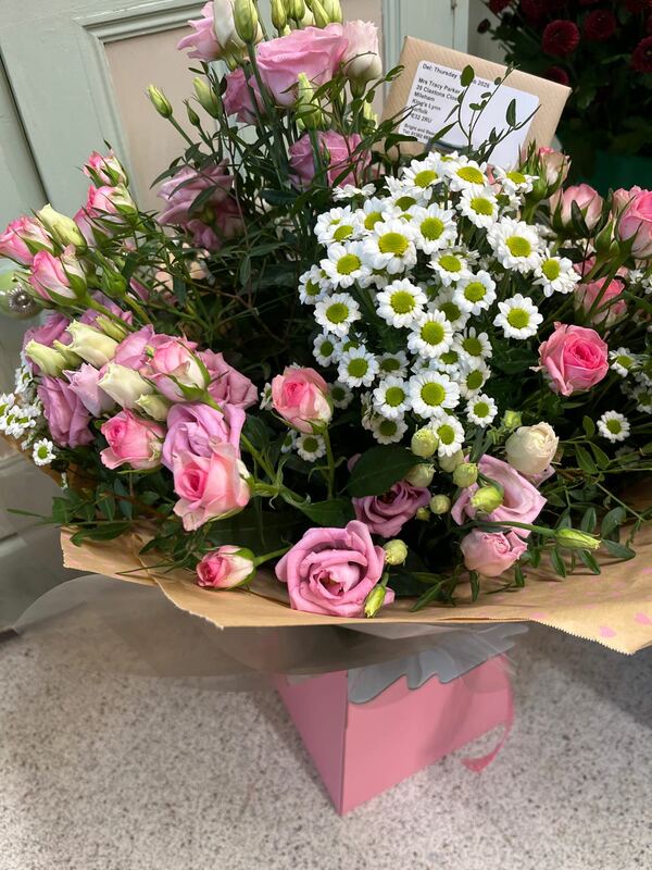 Flowers delivered to customer