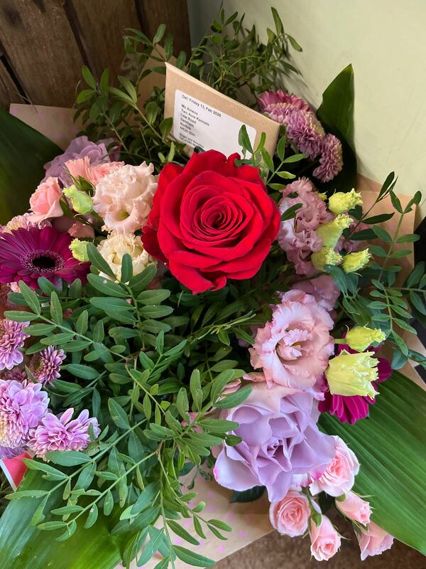Flowers delivered to customer