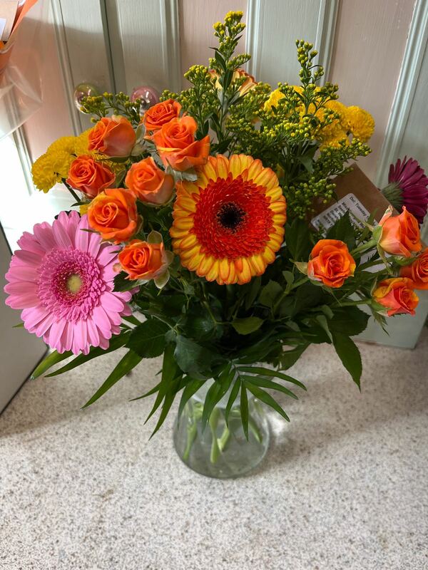 Flowers delivered to customer