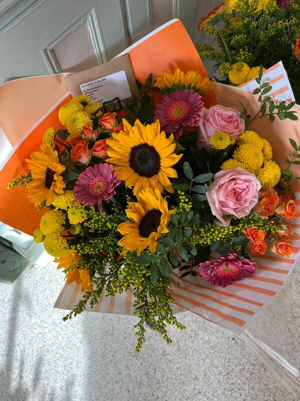 Flowers delivered to customer