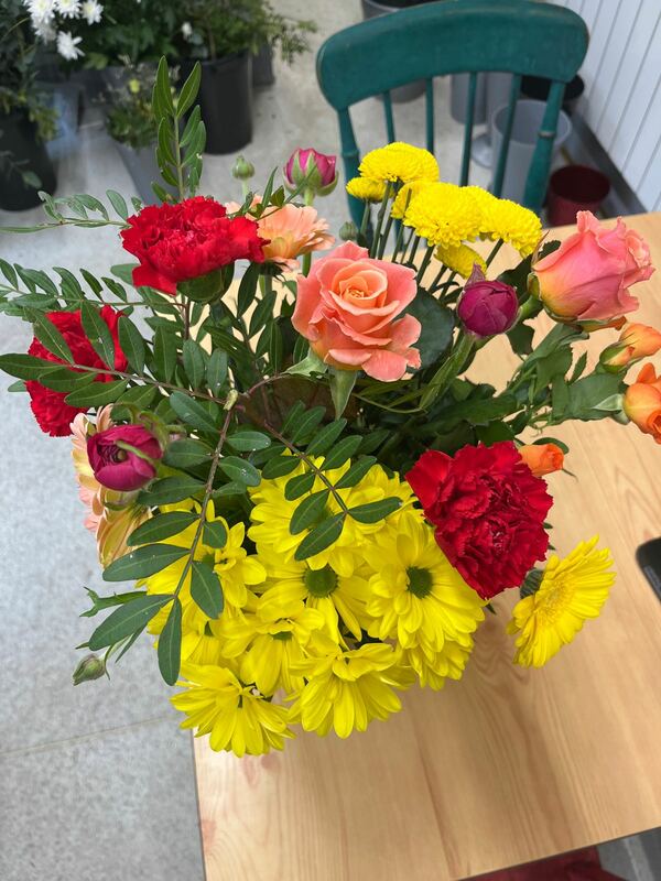 Flowers delivered to customer