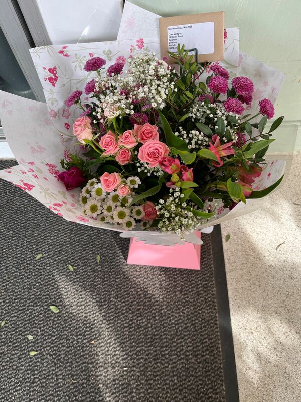 Flowers delivered to customer