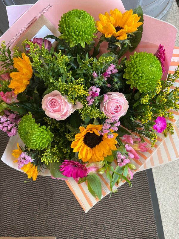 Flowers delivered to customer