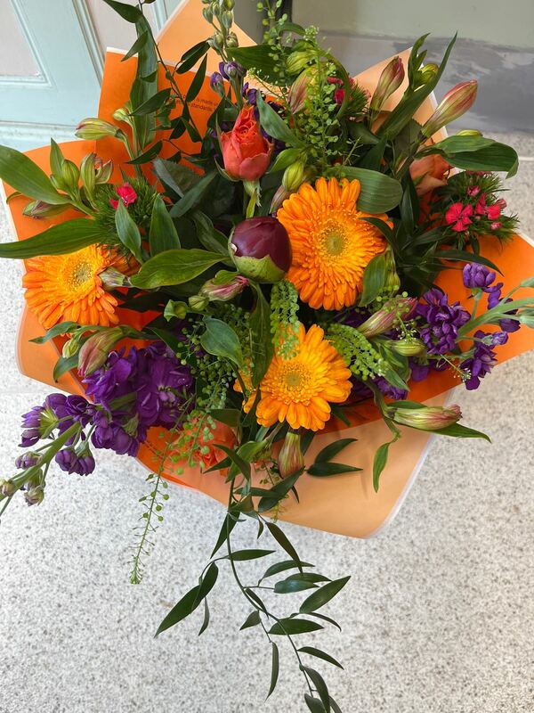 Flowers delivered to customer