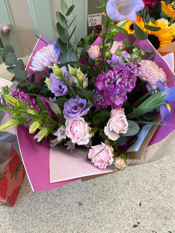 Flowers delivered to customer