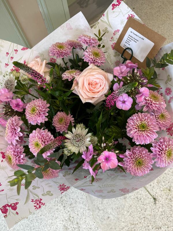 Flowers delivered to customer