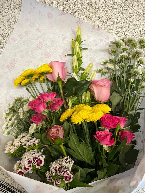 Flowers delivered to customer