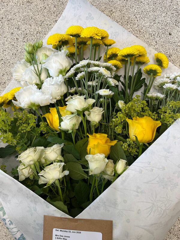 Flowers delivered to customer