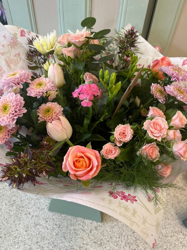 Flowers delivered to customer