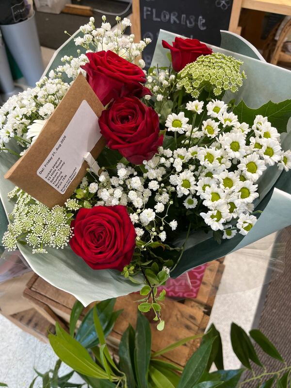 Flowers delivered to customer