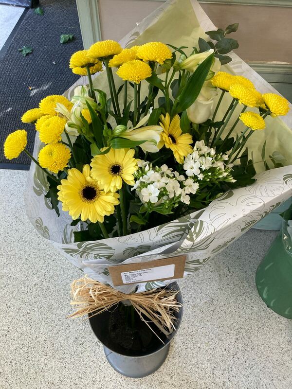 Flowers delivered to customer