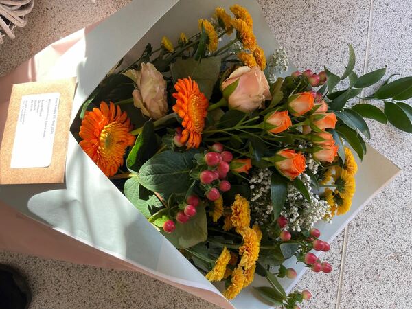 Flowers delivered to customer