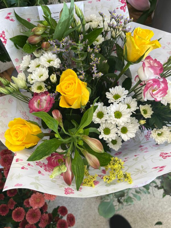 Flowers delivered to customer