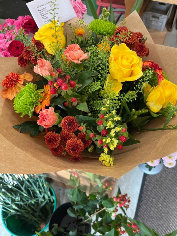 Flowers delivered to customer