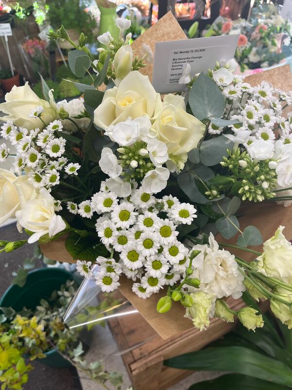 Flowers delivered to customer