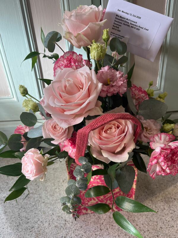 Flowers delivered to customer