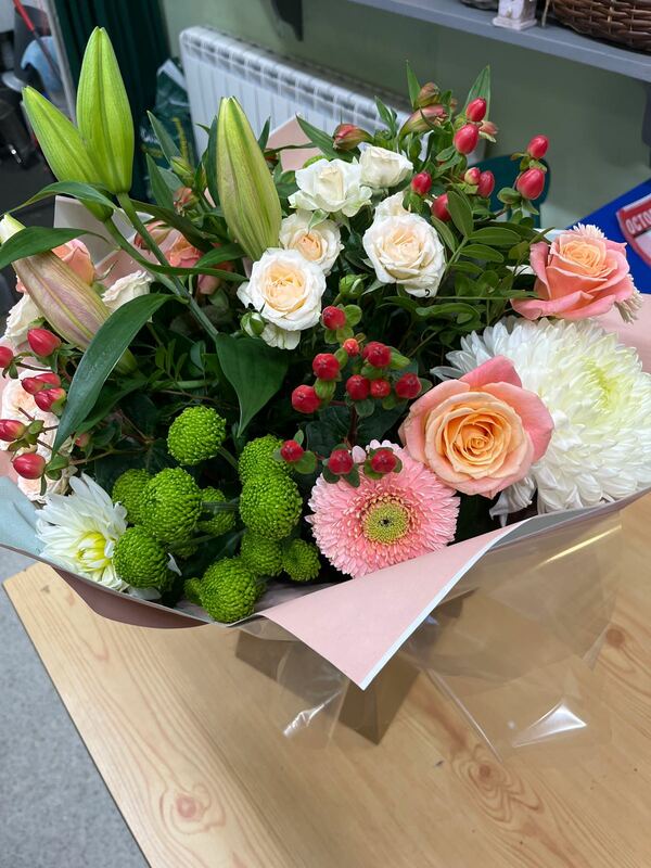 Flowers delivered to customer