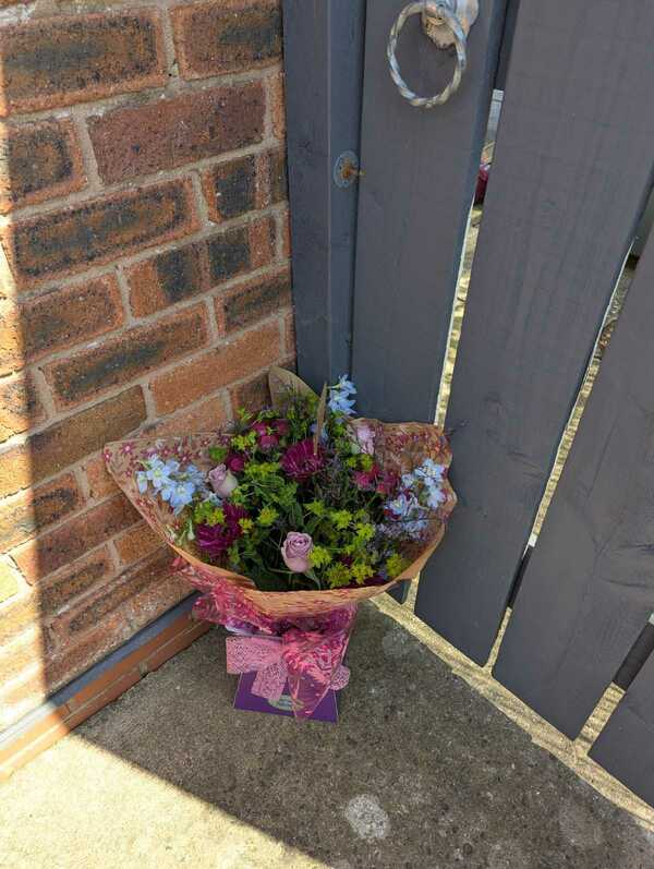 Flowers delivered to customer