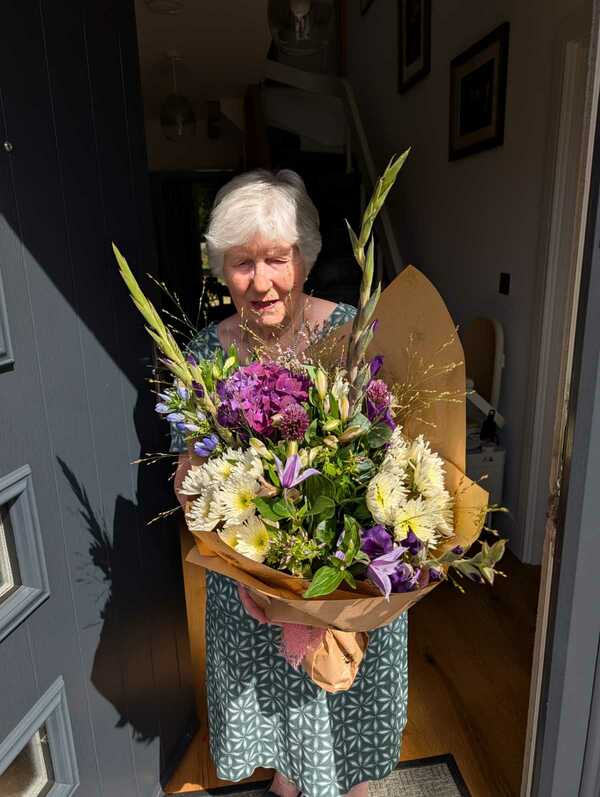Flowers delivered to customer
