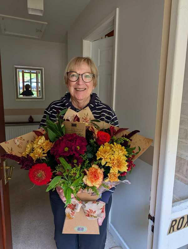 Flowers delivered to customer