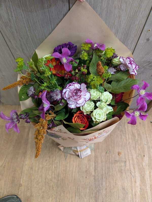 Flowers delivered to customer