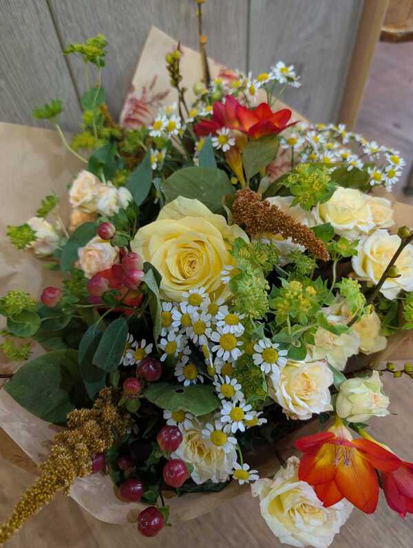 Flowers delivered to customer
