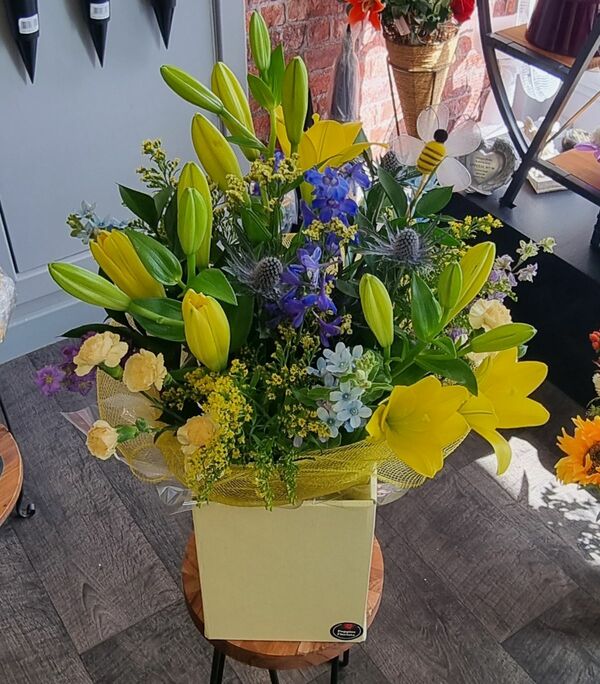 Flowers delivered to customer