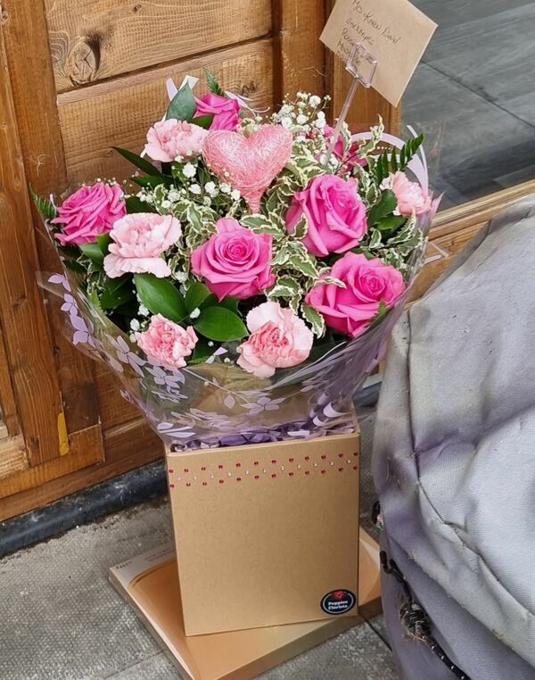 Flowers delivered to customer