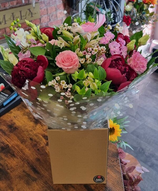 Flowers delivered to customer