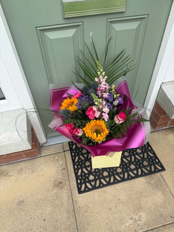 Flowers delivered to customer